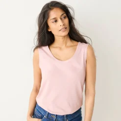 T-Shirt En Topje<Blancheporte Effen topje met brede bandjes parmaroze