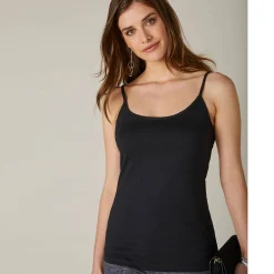 T-Shirt En Topje<Lora Zellini Effen topje met fijne bandjes zwart