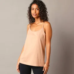 T-Shirt En Topje<Lora Zellini Effen topje met fijne bandjes taupe