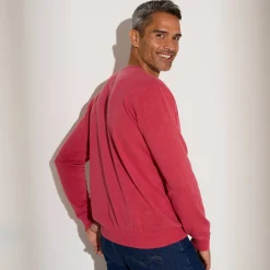 Trui En Vest<Blancheporte Effen trui met ronde hals framboos
