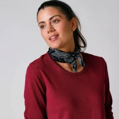 Trui En Vest<Blancheporte Effen trui met ronde hals, zachte touch pruim