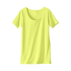 T-Shirt En Topje<Blancheporte Effen T-shirt in biokatoen met ronde hals, eco-verantwoord anijs