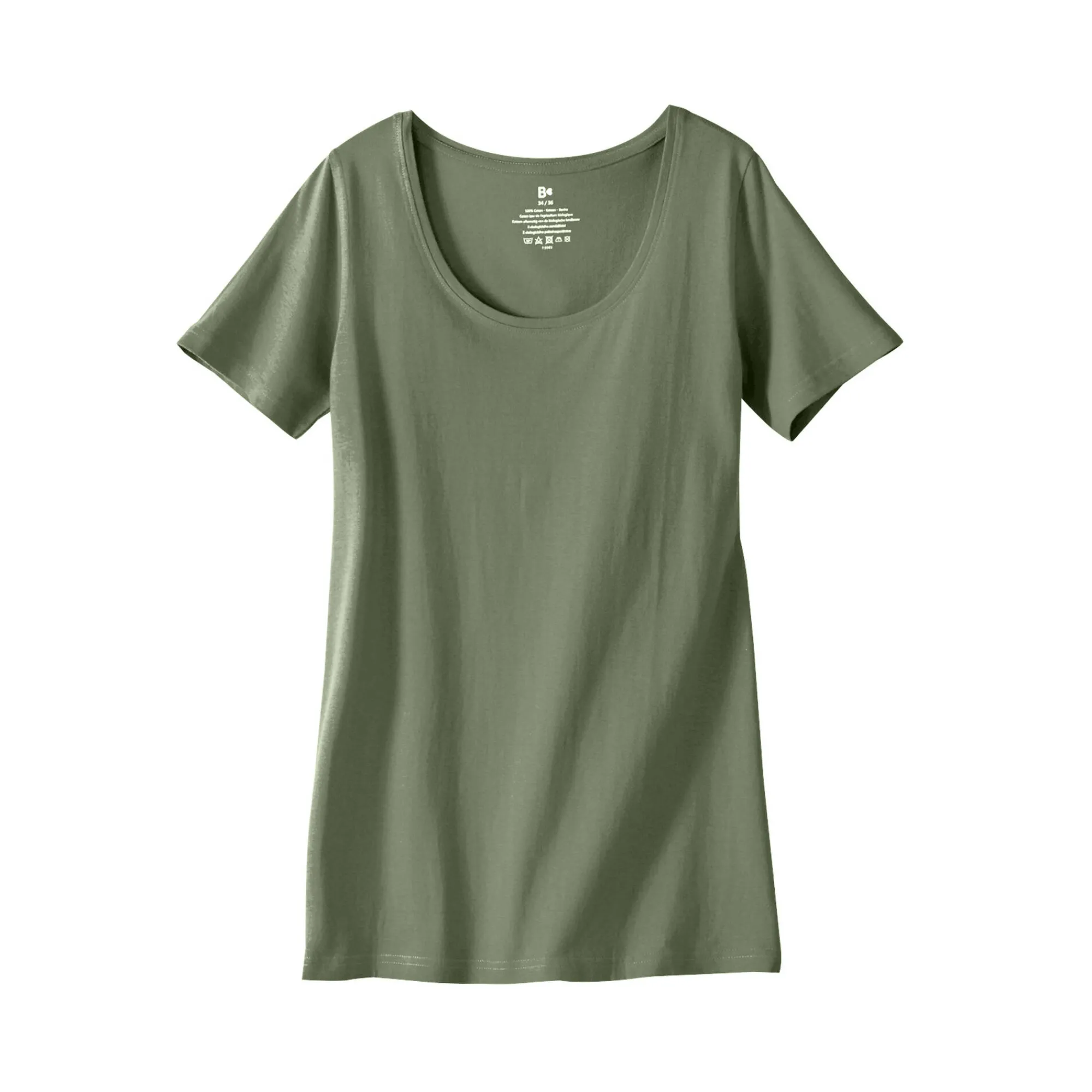 T-Shirt En Topje<Blancheporte Effen T-shirt in biokatoen met ronde hals, eco-verantwoord bronskleur