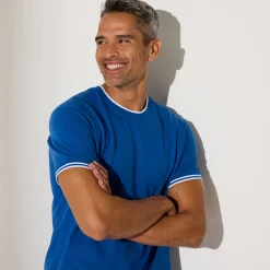 T-Shirt, Hemd En Polo<Blancheporte Effen T-shirt in piquétricot, korte mouwen blauw