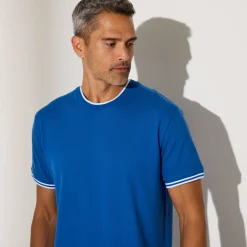 T-Shirt, Hemd En Polo<Blancheporte Effen T-shirt in piquétricot, korte mouwen blauw