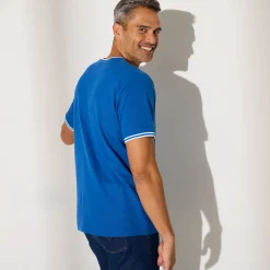 T-Shirt, Hemd En Polo<Blancheporte Effen T-shirt in piquétricot, korte mouwen blauw
