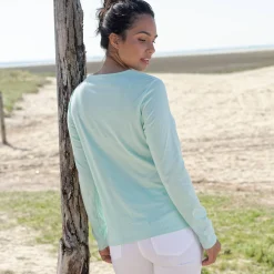 T-Shirt En Topje<Blancheporte Effen T-shirt met lange mouwen aqua
