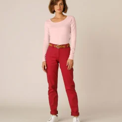 T-Shirt En Topje<Blancheporte Effen T-shirt met lange mouwen in biokatoen(**) poederroze