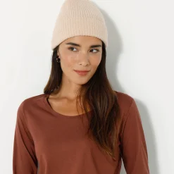 T-Shirt En Topje<Blancheporte Effen T-shirt met ronde hals en lange mouwen chocolade