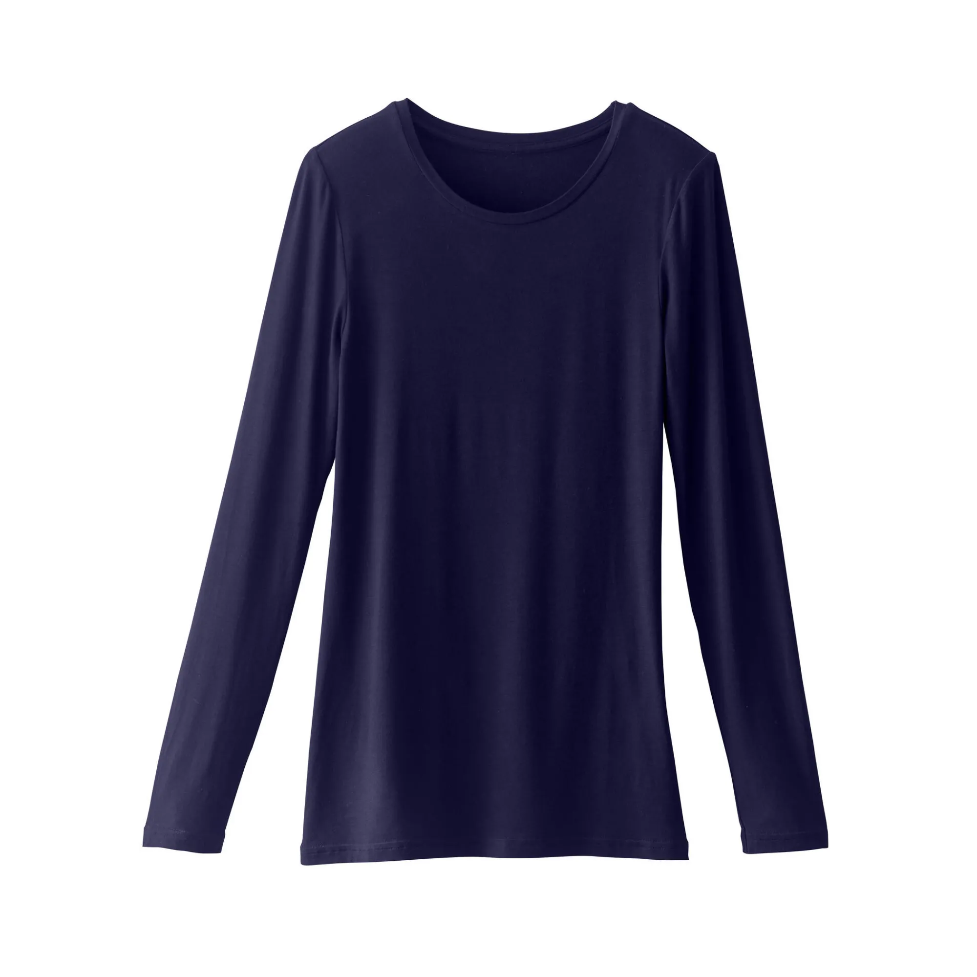 T-Shirt En Topje<Blancheporte Effen T-shirt met ronde hals, in stretchstof marine