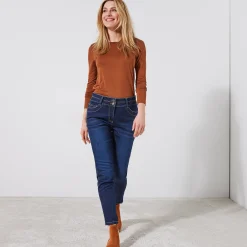 T-Shirt En Topje<Blancheporte Effen T-shirt met ronde hals, in stretchstof karamel