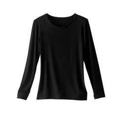 T-Shirt En Topje<Blancheporte Effen T-shirt met ronde hals, in stretchstof zwart
