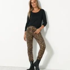 T-Shirt En Topje<Blancheporte Effen T-shirt met ronde hals en lange mouwen zwart