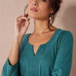 T-Shirt En Topje|Bloes En Tuniek<Blancheporte Effen tuniek donkergroen