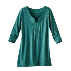 T-Shirt En Topje|Bloes En Tuniek<Blancheporte Effen tuniek donkergroen