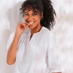Bloes En Tuniek<Blancheporte Effen tuniek, katoengaas wit