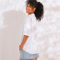Bloes En Tuniek<Blancheporte Effen tuniek, katoengaas wit