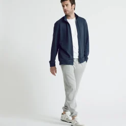 Sweater|Trui En Vest<Blancheporte Effen vest met opstaande kraag en rits marine