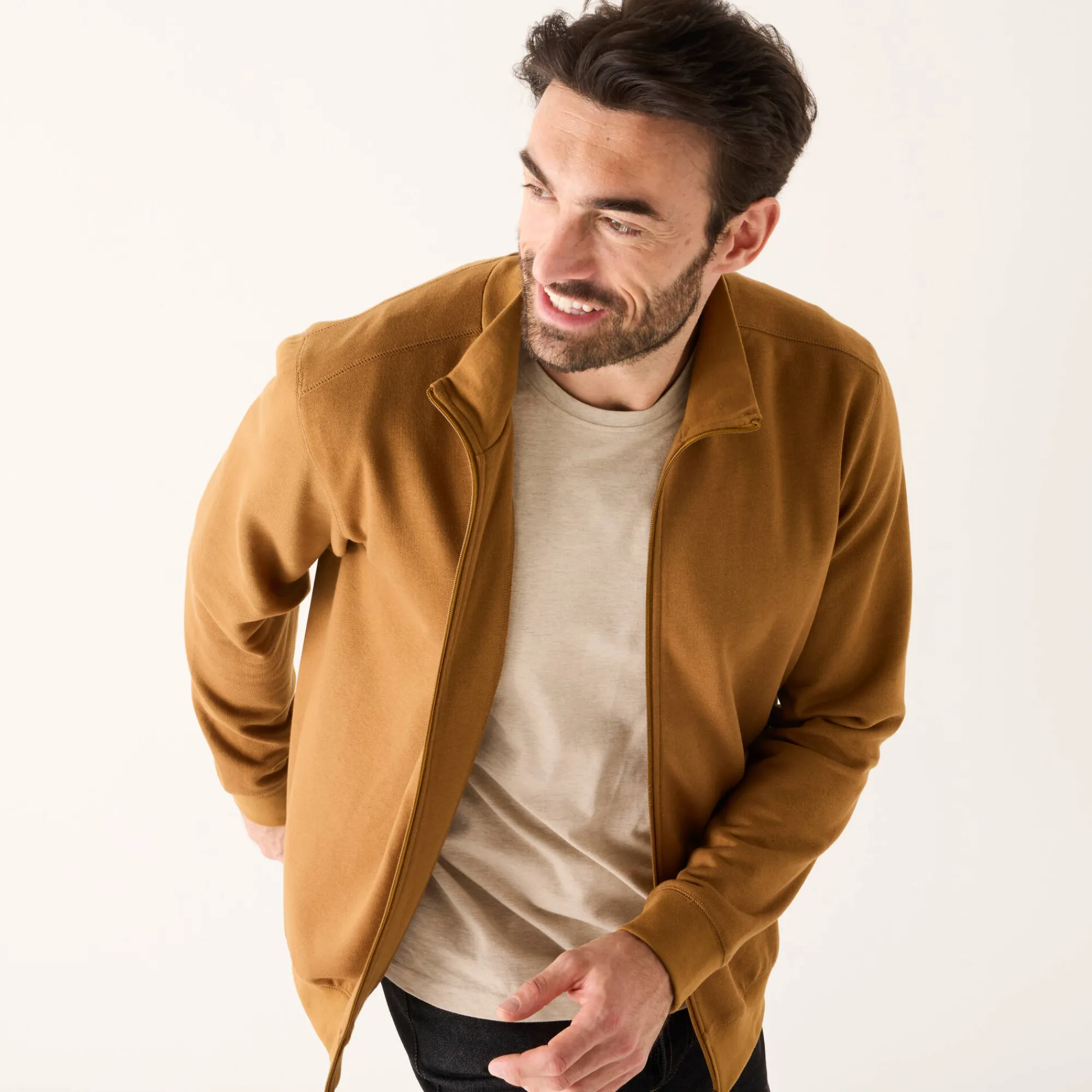 Sweater|Trui En Vest<Blancheporte Effen vest met opstaande kraag en rits koper