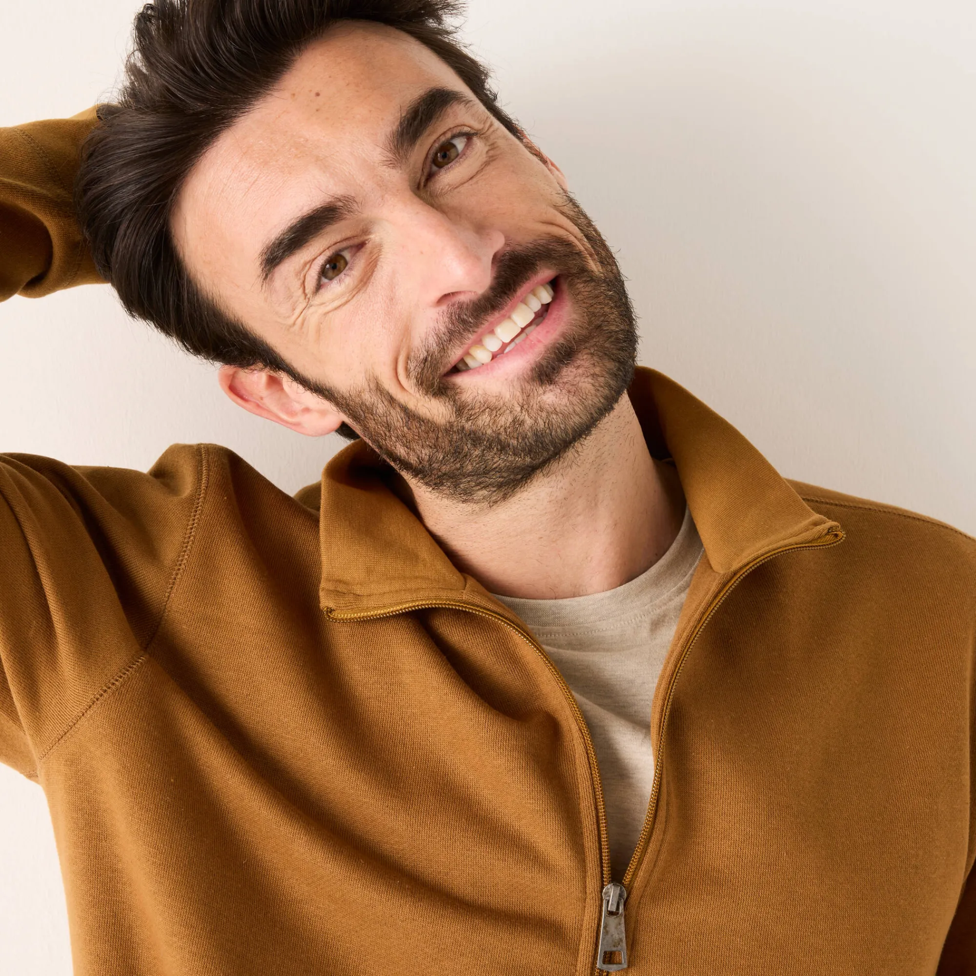 Sweater|Trui En Vest<Blancheporte Effen vest met opstaande kraag en rits koper
