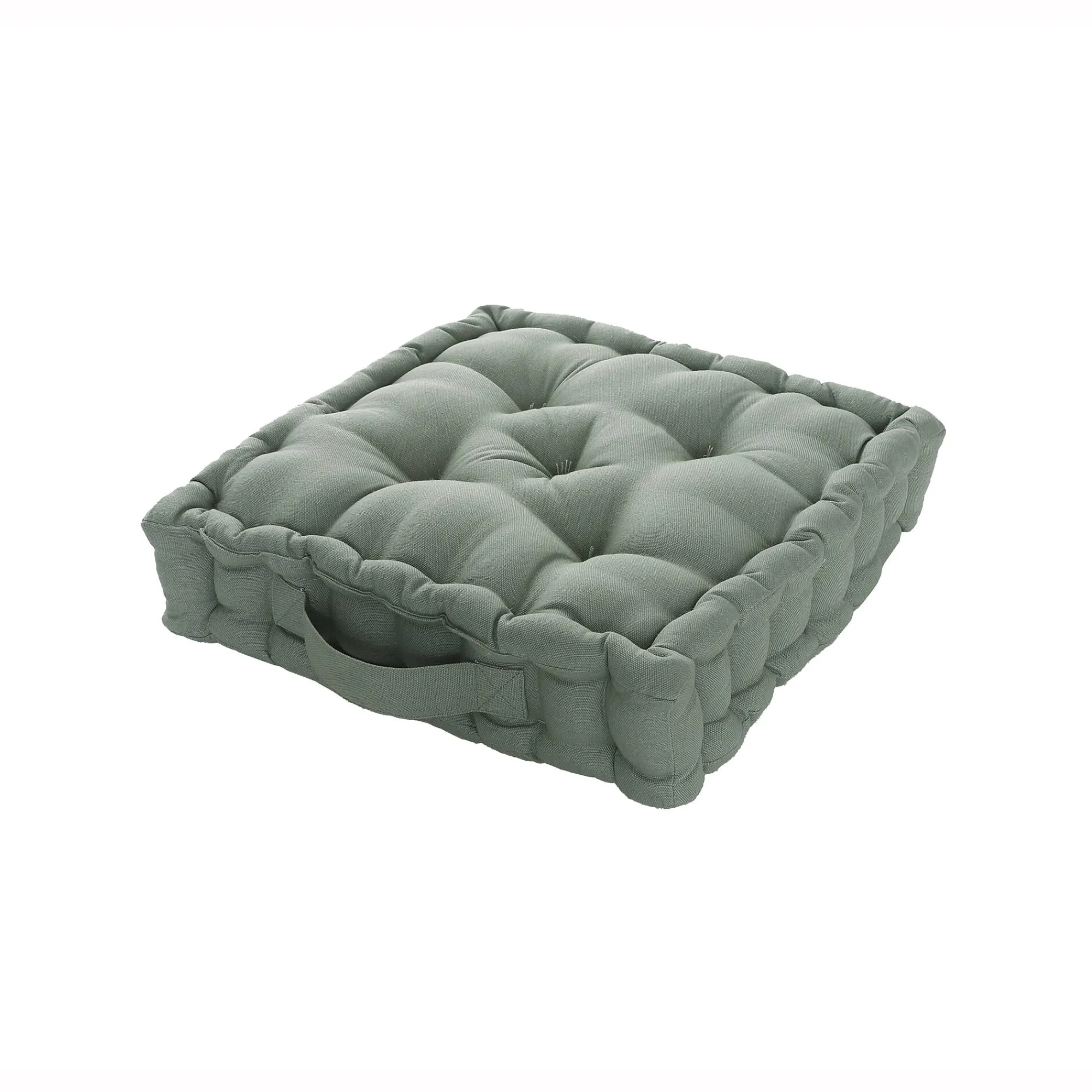 Vloerkussen|Kinderdecoratie<Blancheporte Effen vloerkussen eucalyptus