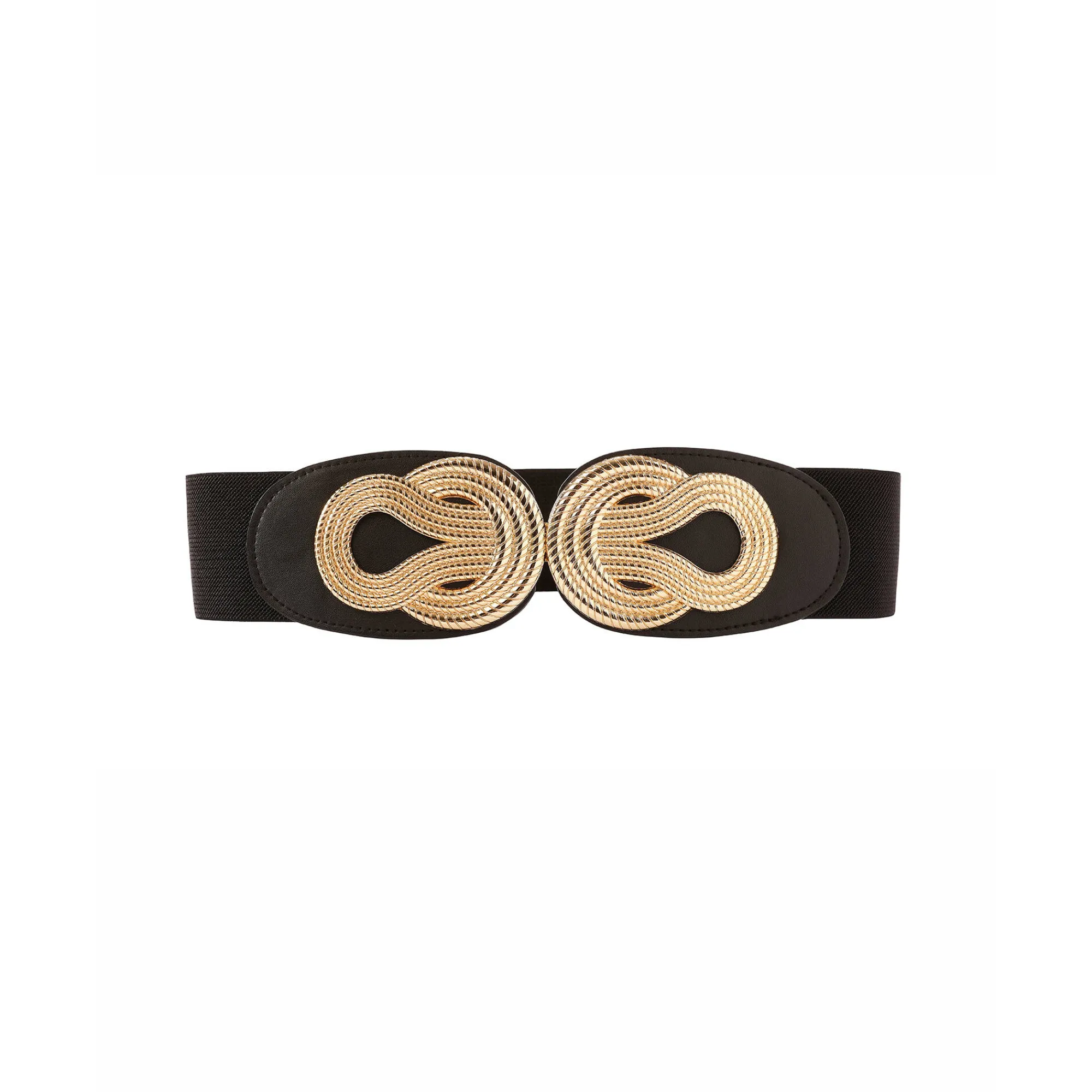 Sieraden En Feestaccessoires|Accessoires En Juwelen<Blancheporte Elastische riem met dubbele gesp zwart