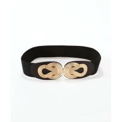 Sieraden En Feestaccessoires|Accessoires En Juwelen<Blancheporte Elastische riem met dubbele gesp zwart