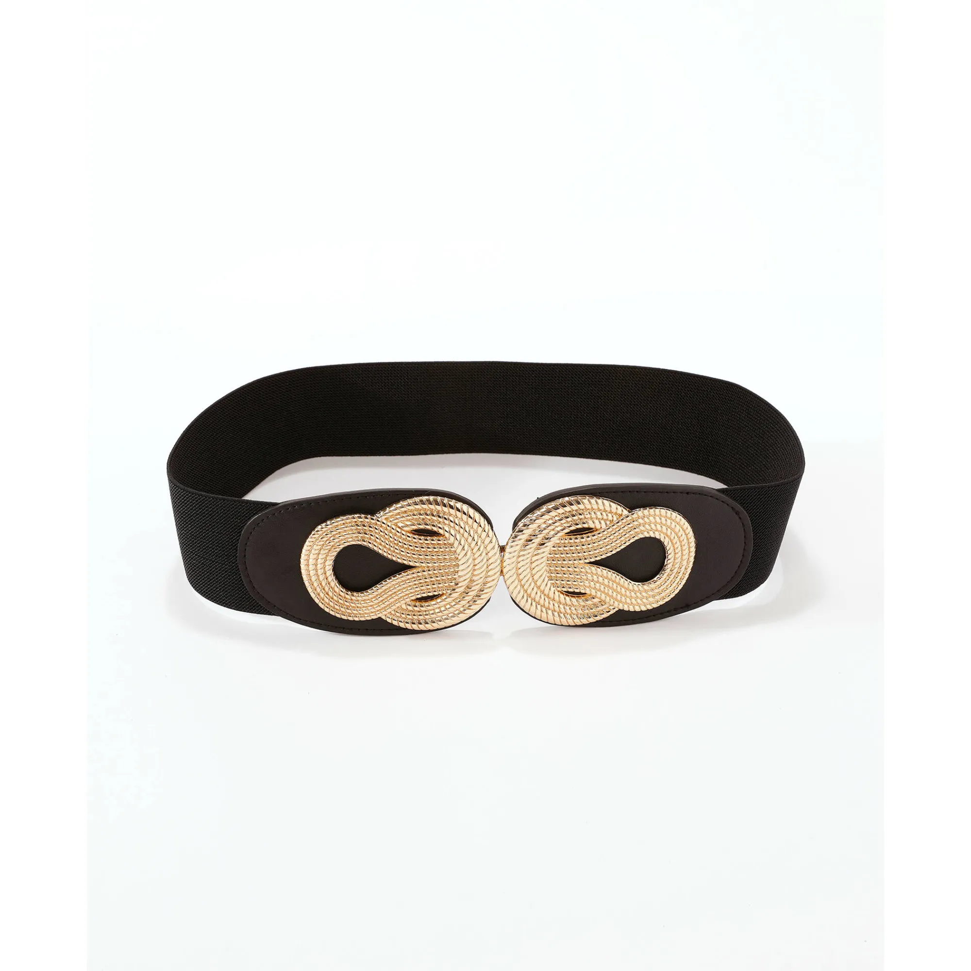 Sieraden En Feestaccessoires|Accessoires En Juwelen<Blancheporte Elastische riem met dubbele gesp zwart