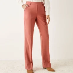 Broek<Blancheporte Elegante, rechte broek, effen paprika