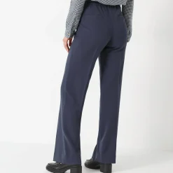 Broek<Blancheporte Elegante, rechte broek, effen marine