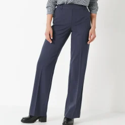 Broek<Blancheporte Elegante, rechte broek, effen marine