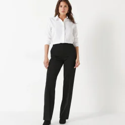 Broek<Blancheporte Elegante, rechte broek, effen zwart