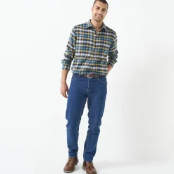 T-Shirt, Hemd En Polo<Blancheporte Extralang geruit hemd in flanel blauw