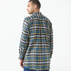 T-Shirt, Hemd En Polo<Blancheporte Extralang geruit hemd in flanel blauw
