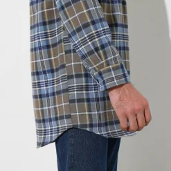 T-Shirt, Hemd En Polo<Blancheporte Extralang geruit hemd in flanel kaki