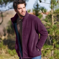 Sweater|Trui En Vest<Blancheporte Extrawarme blouson in fleece pruim / marine