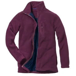 Sweater|Trui En Vest<Blancheporte Extrawarme blouson in fleece pruim / marine