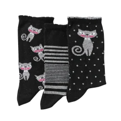Panty’s, Kniekousen En Sokken<Blancheporte Fantasiesokken - set van 3 paar zwarte set