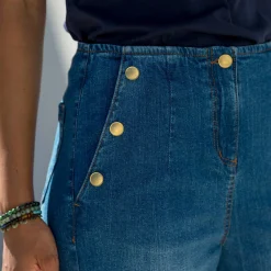 Jeans<Blancheporte Flare jeans, hoge taille stone used