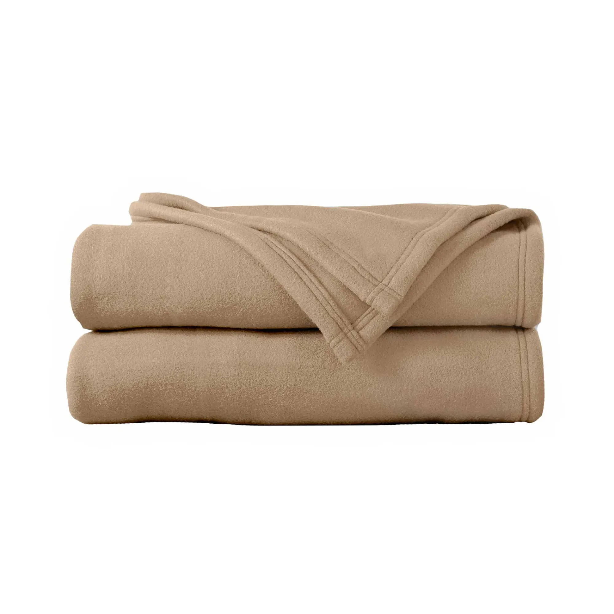 Deken<Blancheporte Fleece deken 300g/m2, voor de beste prijs zandkleur