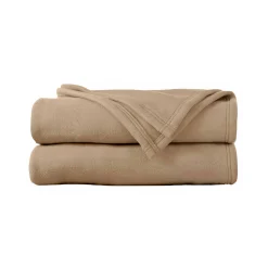 Deken<Blancheporte Fleece deken 300g/m2, voor de beste prijs zandkleur