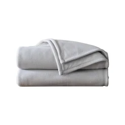 Deken<Blancheporte Fleece deken 300g/m2, voor de beste prijs lichtgrijs