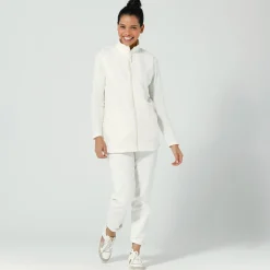 Trui En Vest<Blancheporte Fleece jasje met rits, zonder mouwen ecru