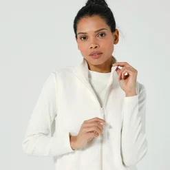 Trui En Vest<Blancheporte Fleece jasje met rits, zonder mouwen ecru