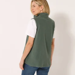 Trui En Vest<Blancheporte Fleece jasje met rits, zonder mouwen bronskleur