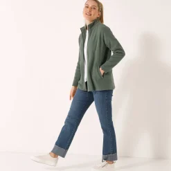 Trui En Vest<Blancheporte Fleecejasje met rits en lange mouwen bronskleur