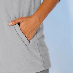 Trui En Vest<Blancheporte Fleecejasje met rits en lange mouwen parelgrijs