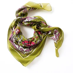 Accessoires En Juwelen<Blancheporte Foulard met Indische bloemenprint groen / parma