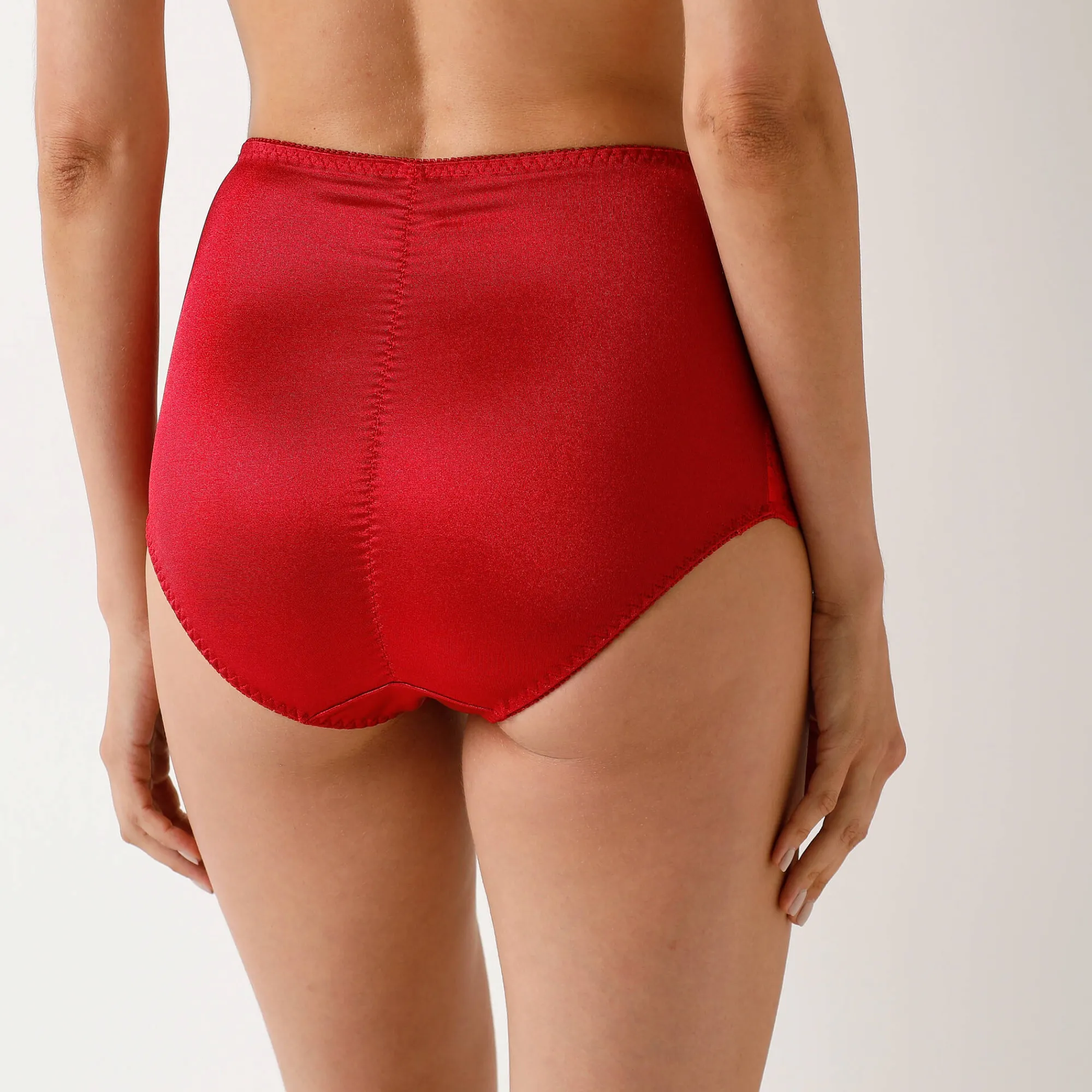 Slip En Shorty<Confidence Lingerie Gaineslip in glanstricot en kant Avila - set van 2 marine + rood