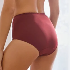 Slip En Shorty<Confidence Lingerie Gaineslip in microvezel en geborduurde tule Caminata pruim
